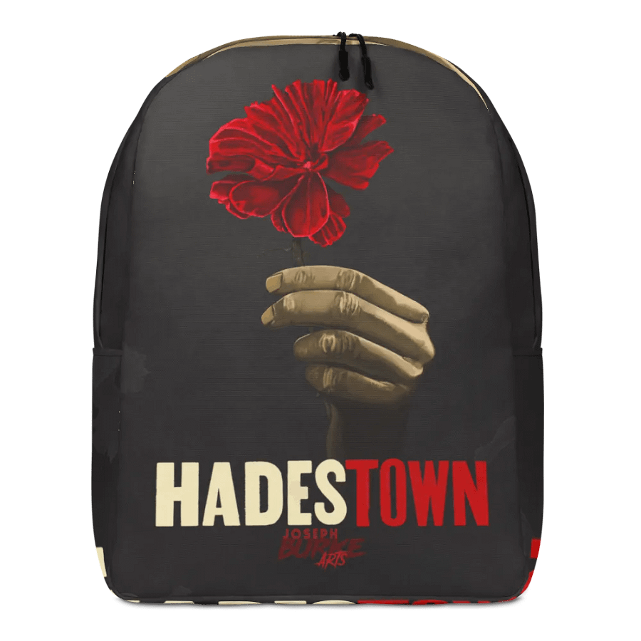 Wait For Me Red Carnation Minimalist Backpack product image (4)