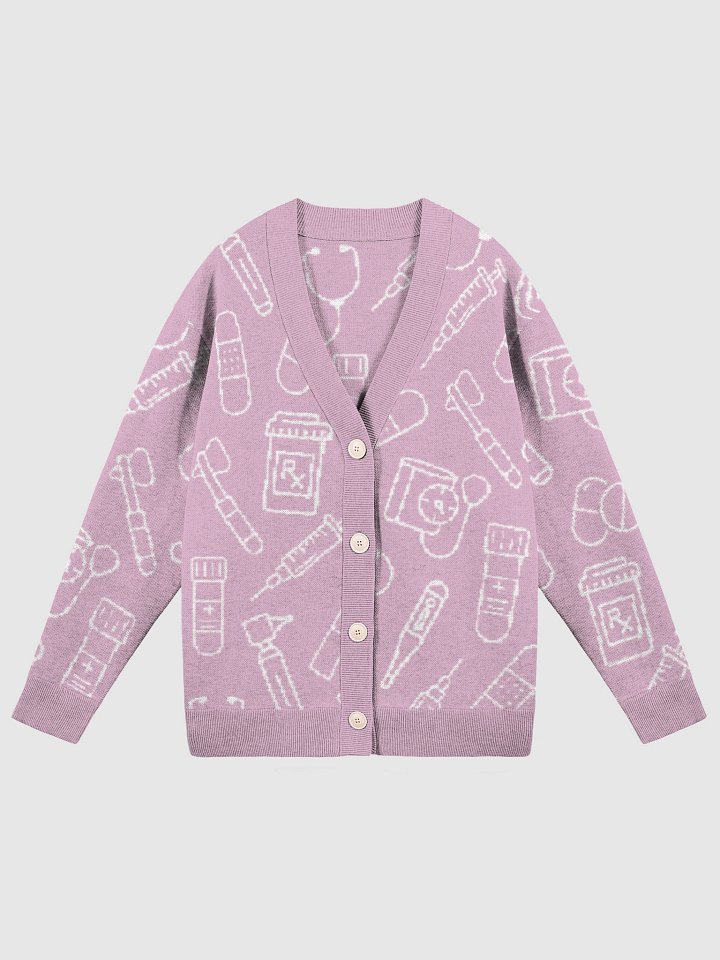 clinic cardigan (lilac) product image (1)