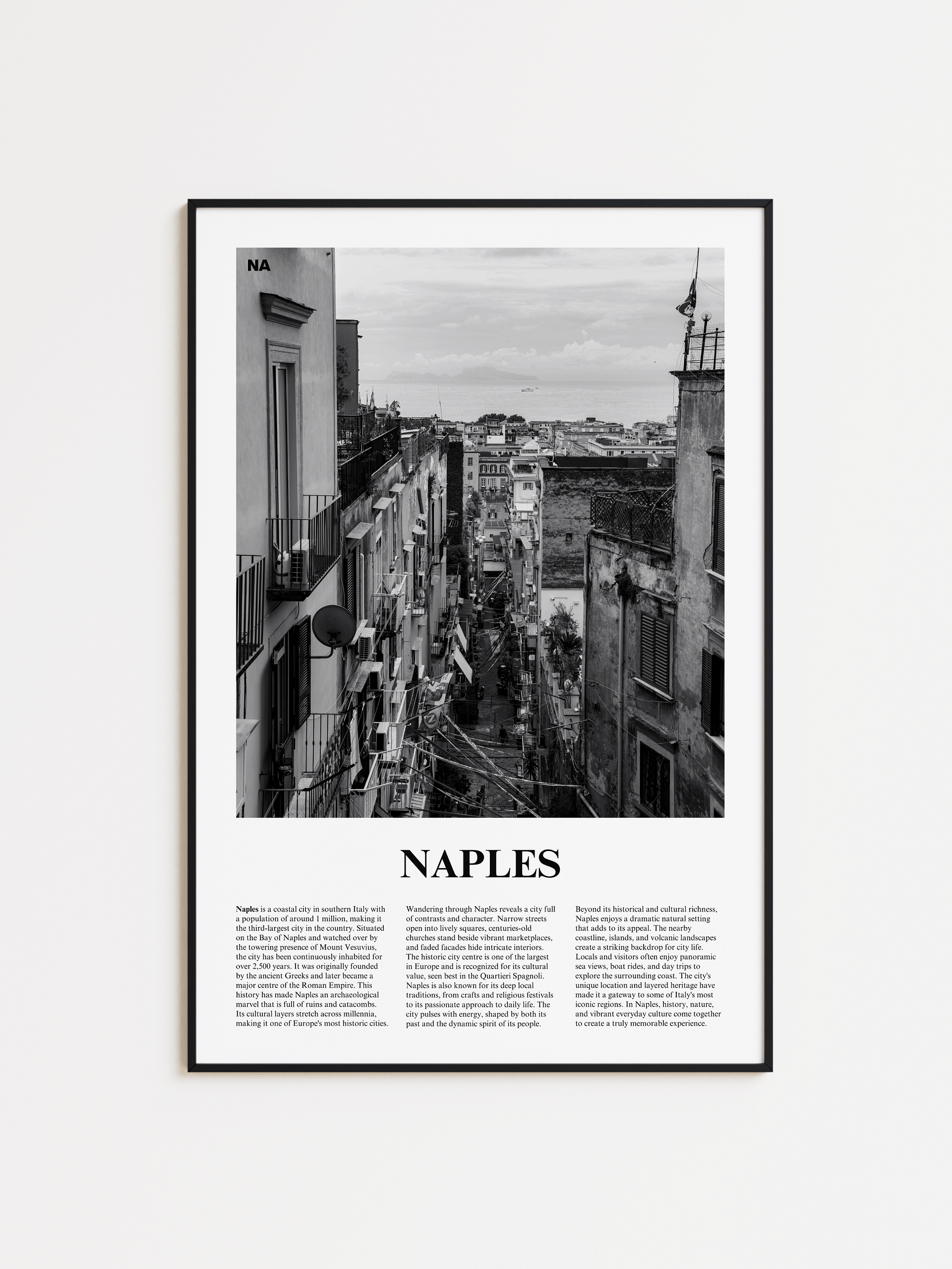 Naples 01 Newspaper Poster | Framed product image (1)