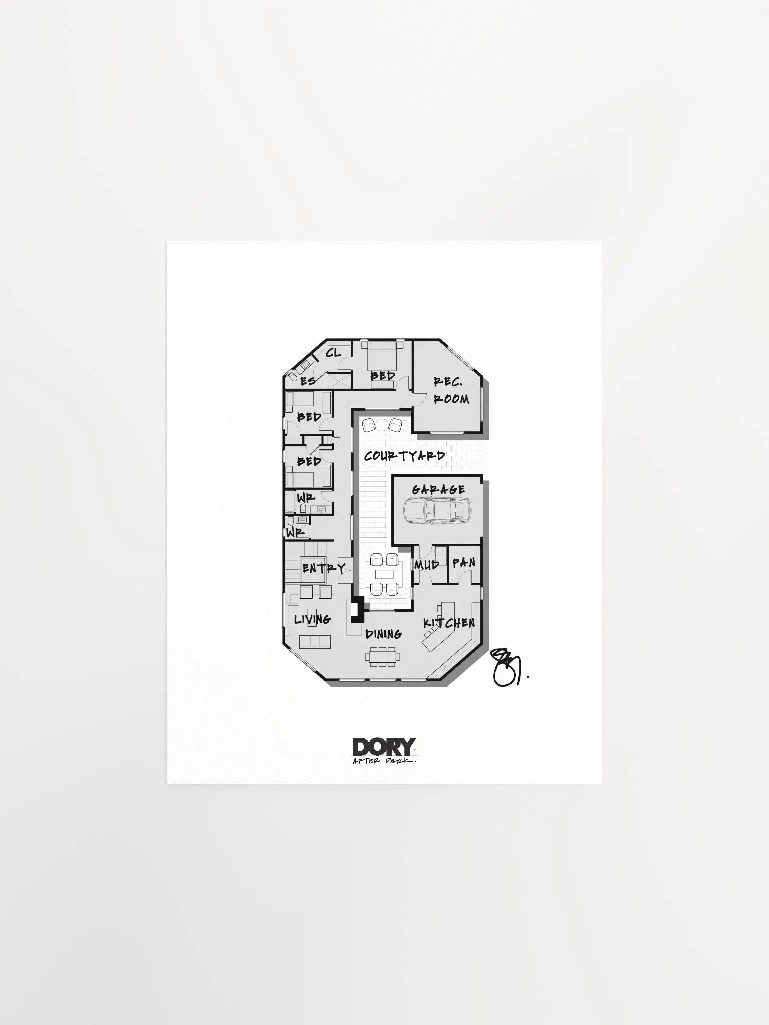 Alphabet Floor Plan Poster - G product image (1)