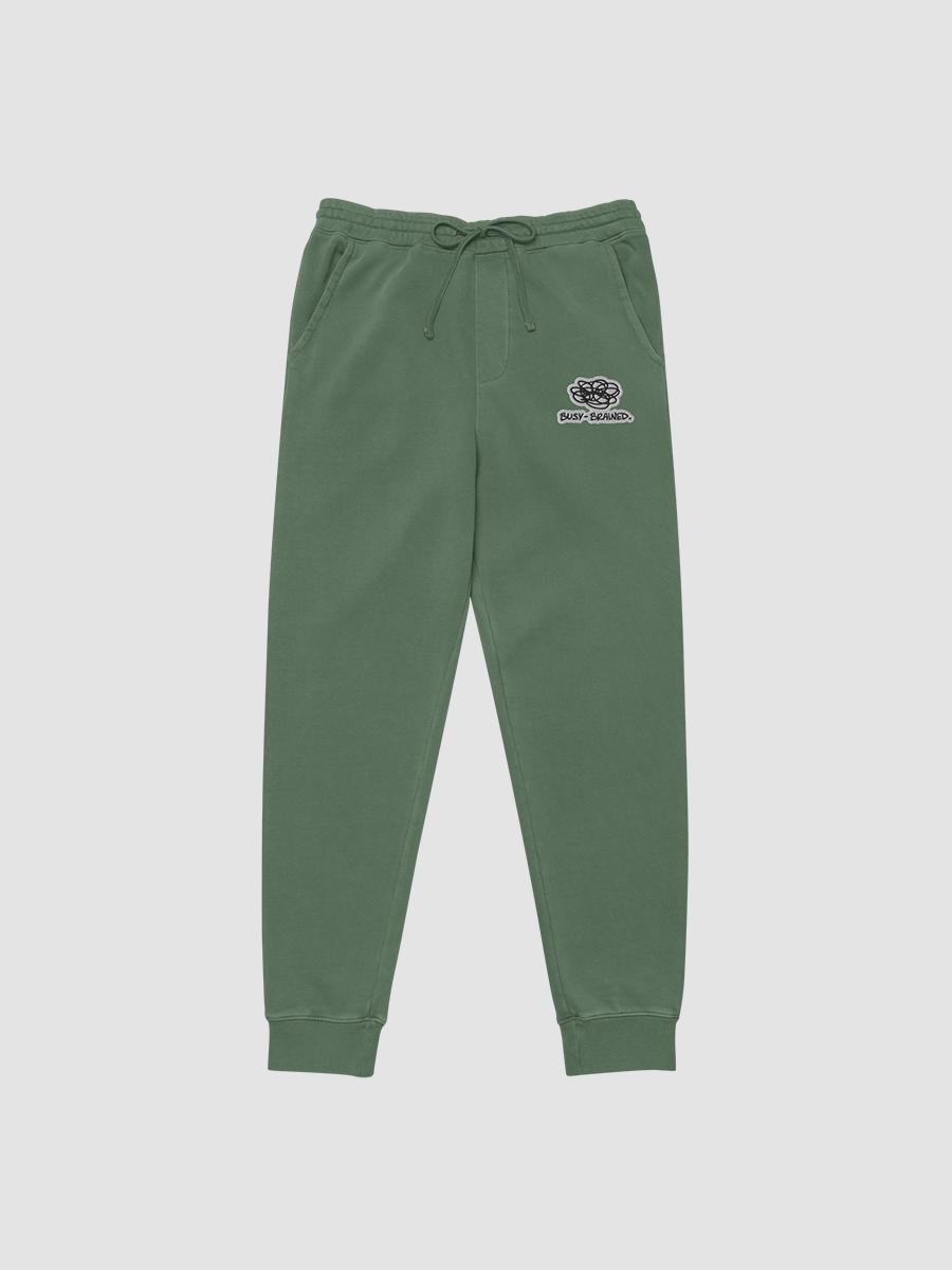 BUSY-BRAINED embroidered pigment sweatpants (bubble design) product image (2)