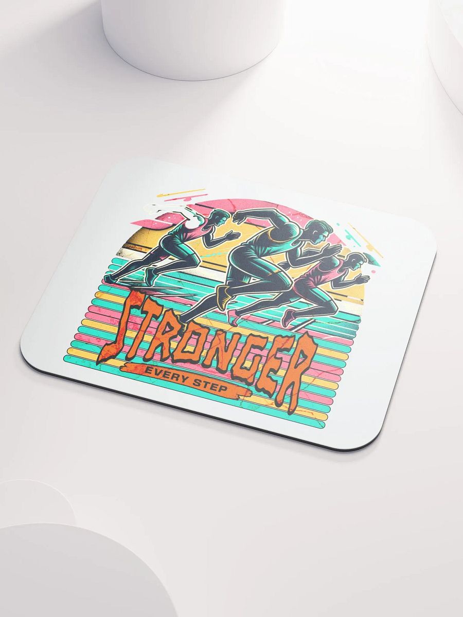 Stronger Every Step Running Vibrant Motivation Mouse Pad product image (3)