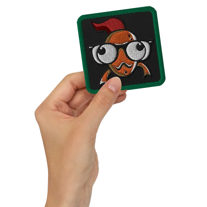 FEESH Logo Square Patch [green border] product image (2)