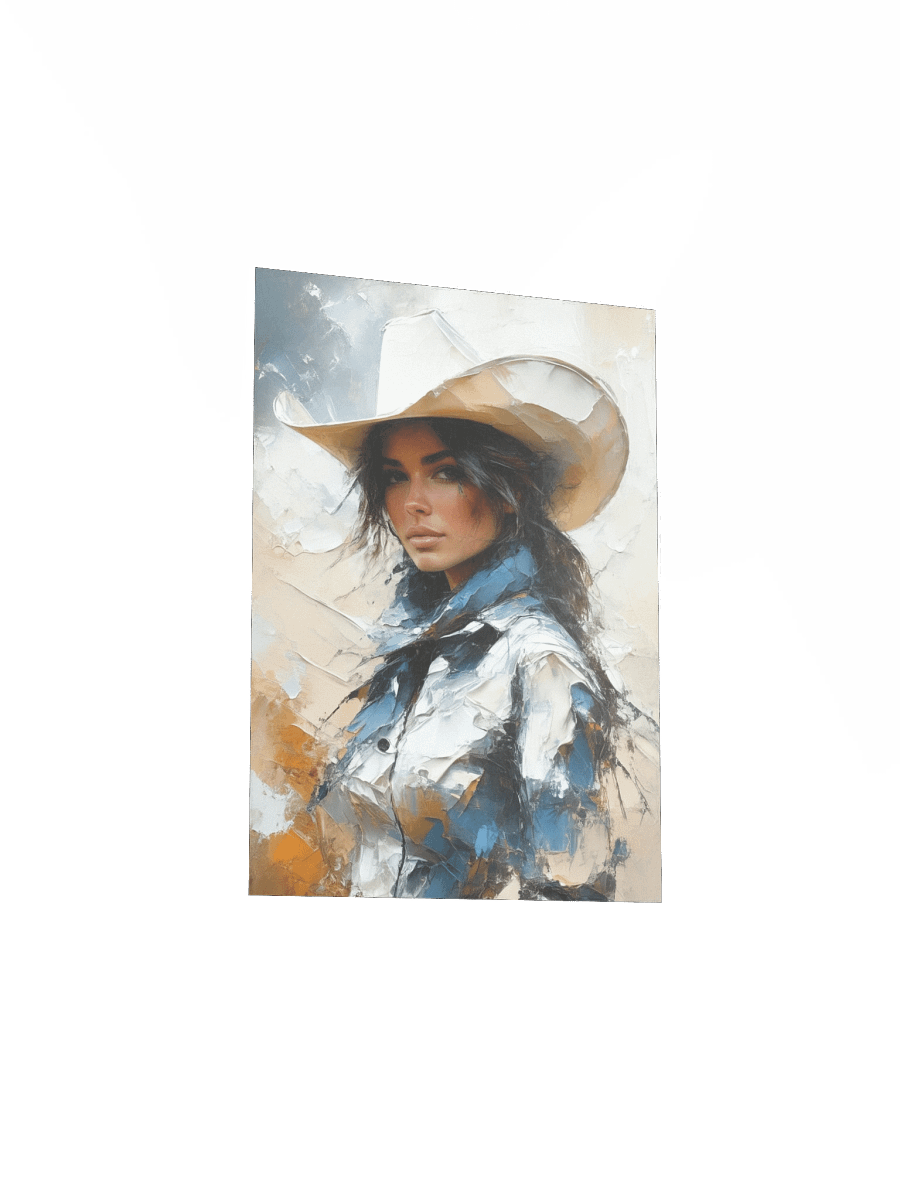 Stunning Cowboy Hat Art Print - Western Woman Portrait product image (18)