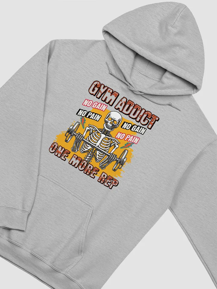 Gym Addict One More Rep Skeleton Hoodie product image (32)