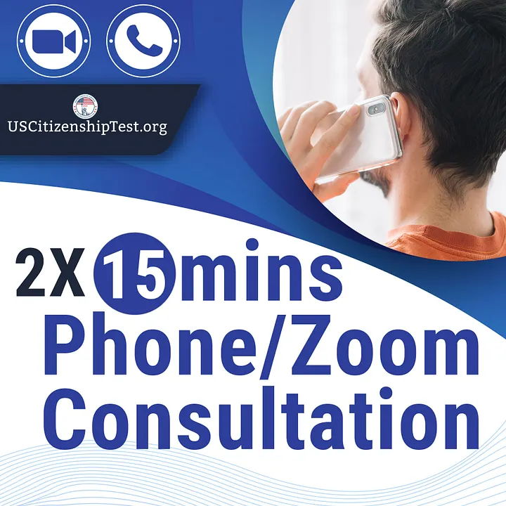 2X 15mins Phone Consultation for US Naturalization product image (1)
