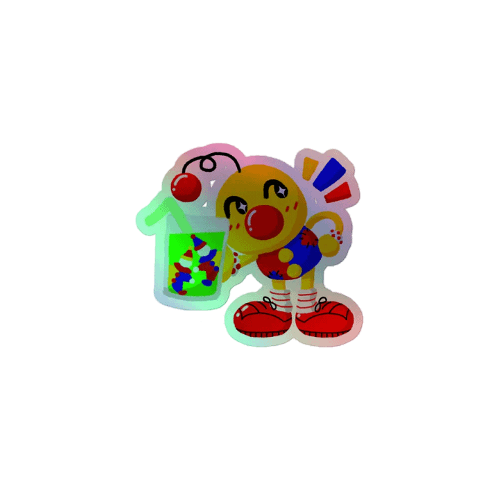 Boyoyoing Clown Soda Sparkles Holographic Sticker product image (1)