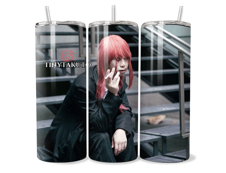 Chainsaw Man - Makima Cosplay Tumbler featuring TinyTakuto (20oz Stainless Steel) product image (1)