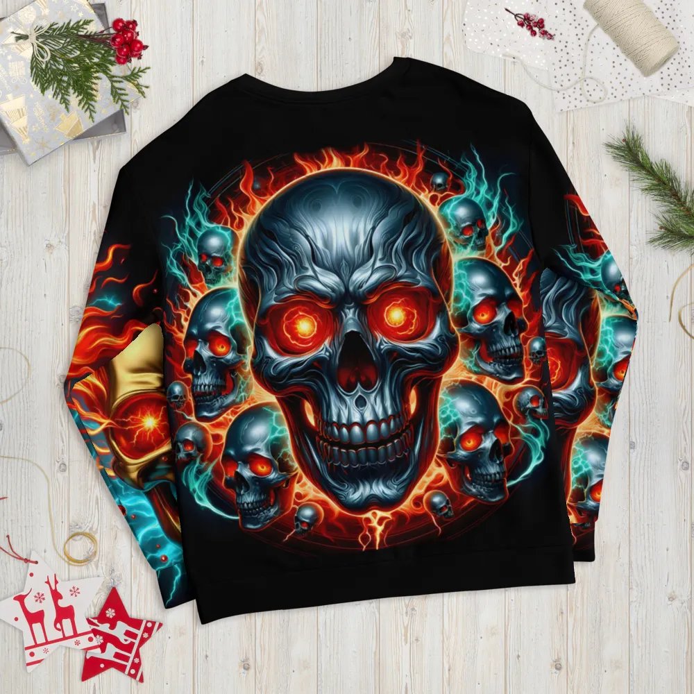 Inferno Skull All-Over Print - Unisex Sweatshirt #8 product image (11)