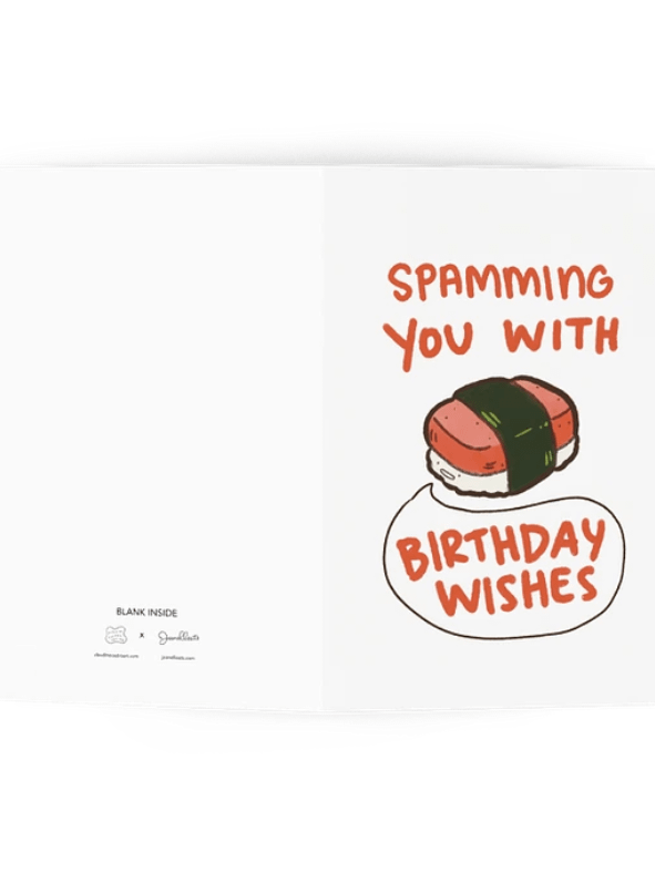 Spamming you with birthday wishes greeting card product image (1)