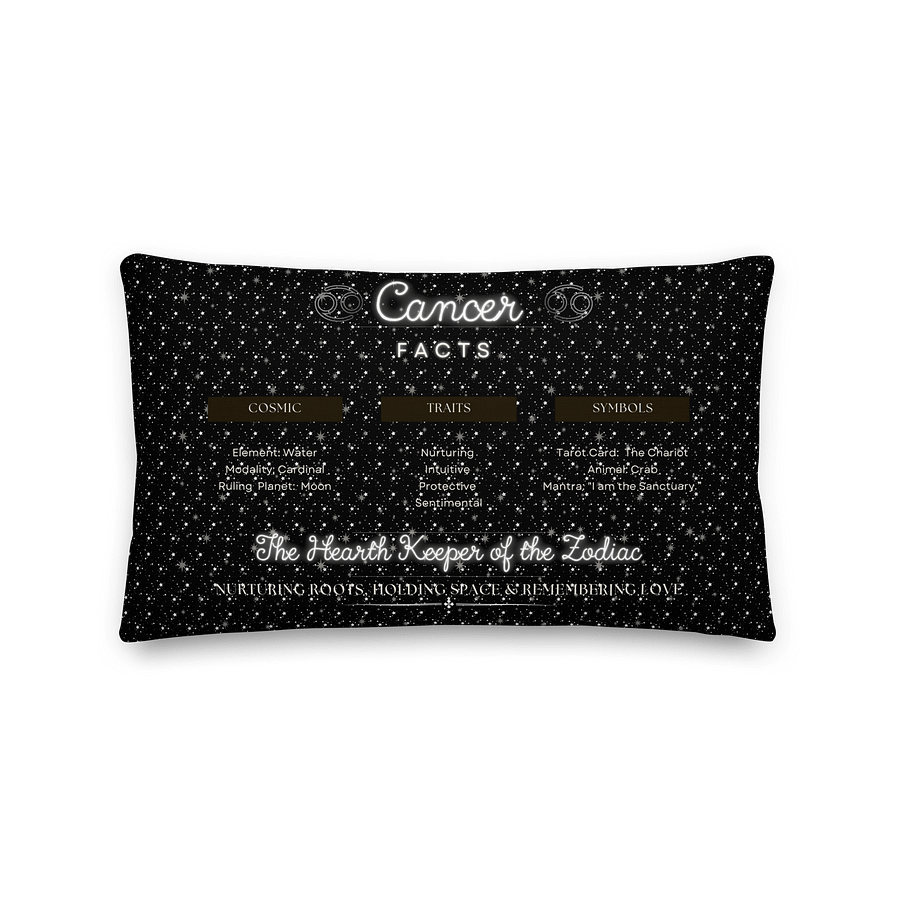Cancer Zodiac 2025, Attributes Table, Pillow product image (2)