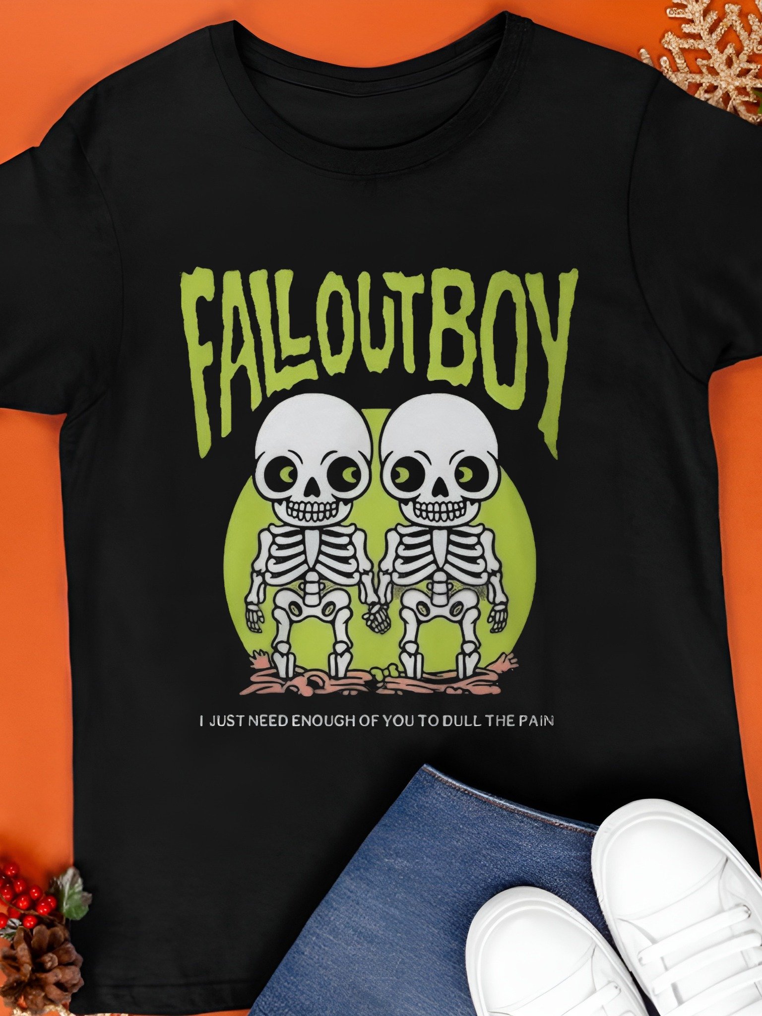 Fall Out Boy Twin Skeleton Shirt product image (1)