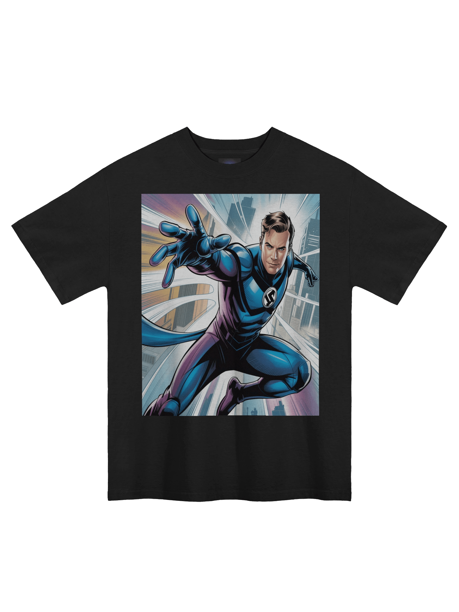 Mister Fantastic Metropolis Stretch Oversized Faded T-Shirt – Elastic Urban Eclipse product image (3)