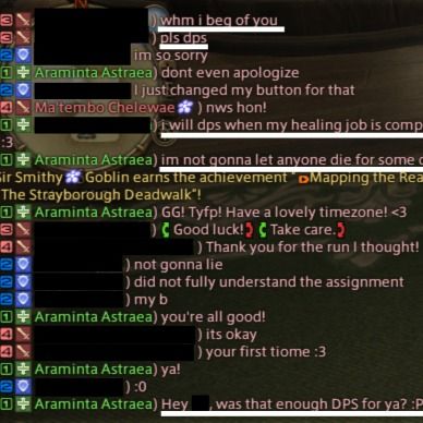 I love being a savage to rude af players in FFXIV :P

(Telling me, the healer, to DPS when it's our tank's first time running...