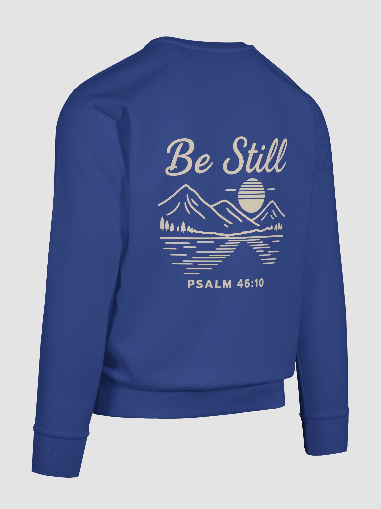 Be Still - Psalm 46:10 Bible Verse Sunset Mountain Design Crewneck product image (12)