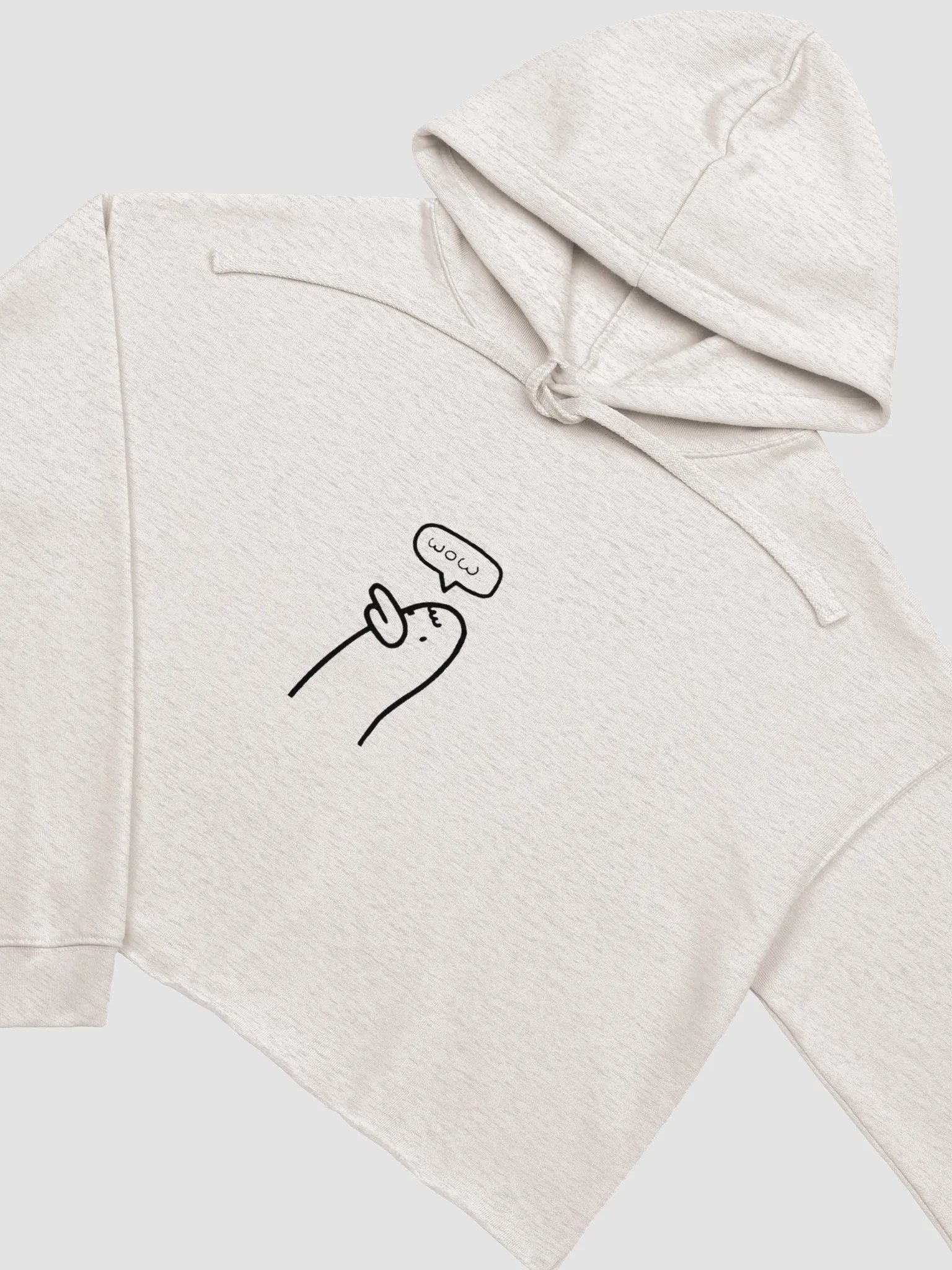 Wow Meme Duck Print Crop Hoodie product image (11)