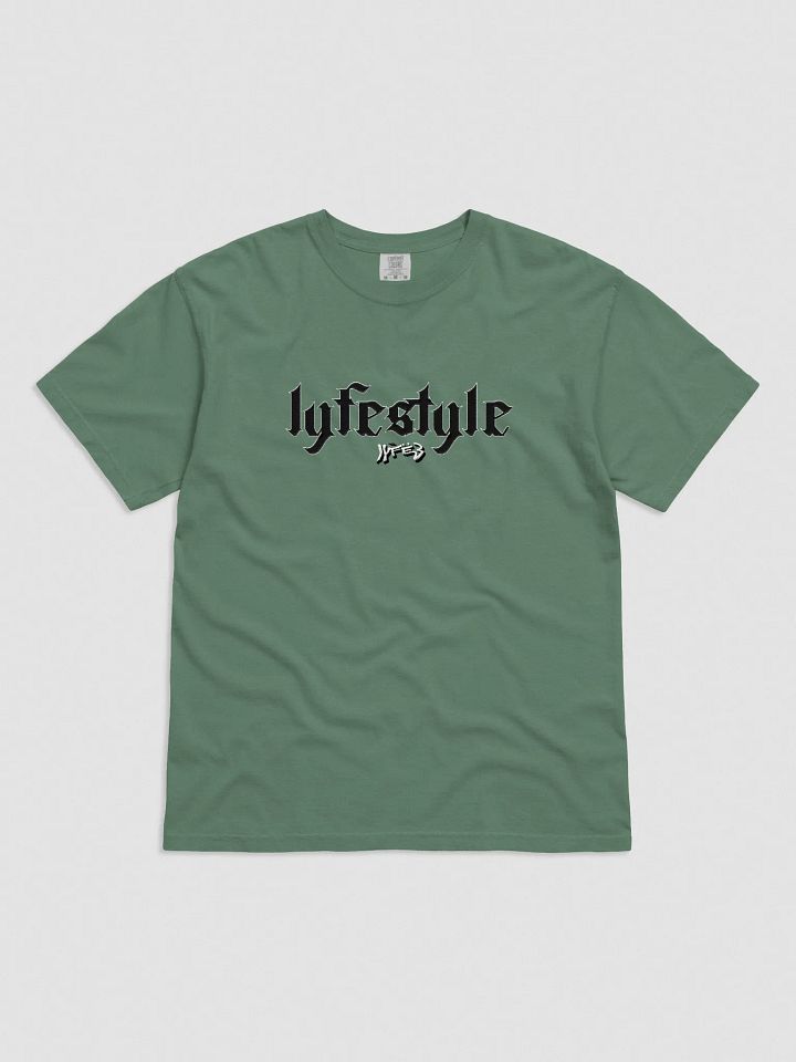 LYFË3 STITCHED HEAVYWEIGHT LYFESTYLE TEE SAGE GREEN product image (1)