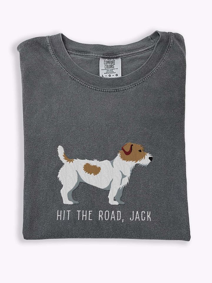 Hit the Road, Jack T-Shirt(Embroidered) of a Jack Russell Terrier(Rough Coat) product image (1)