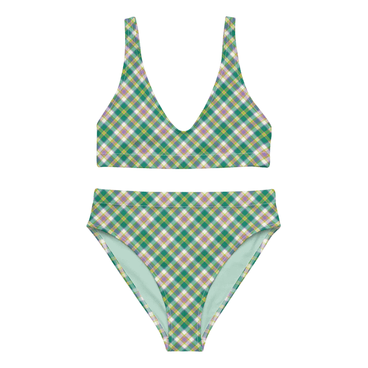 Seafoam and Purple Plaid Bikini product image (2)