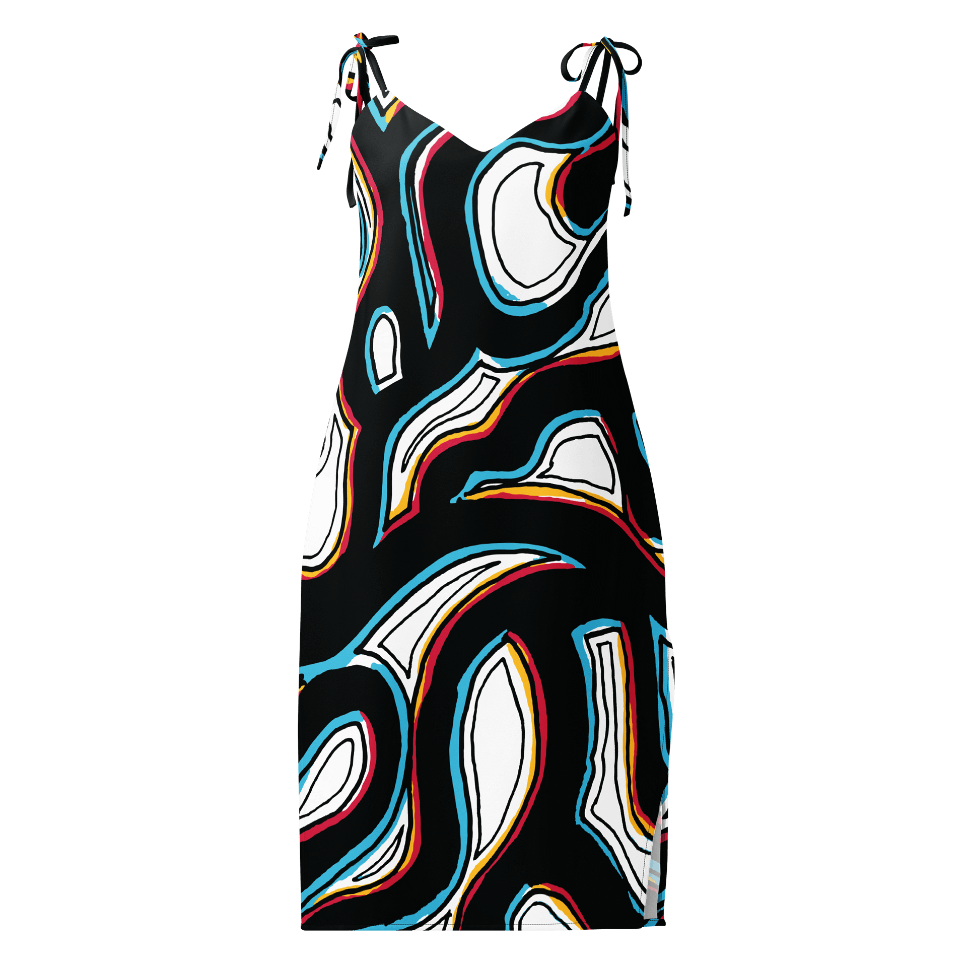 Flowing Lines All-Over Print Slip Dress product image (1)
