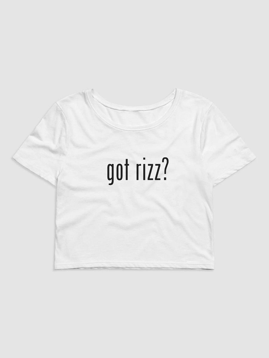 got rizz? Canvas Women's Crop Baby Tee product image (1)