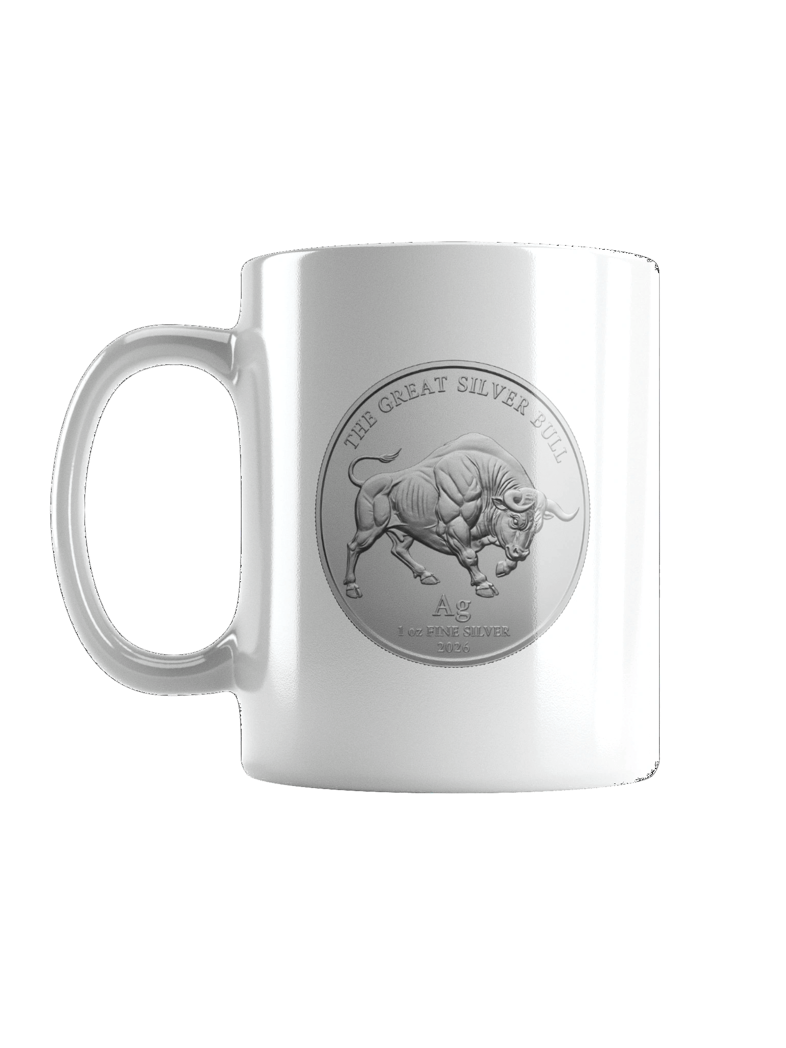 The Great Silver Bull Coin Mug product image (3)