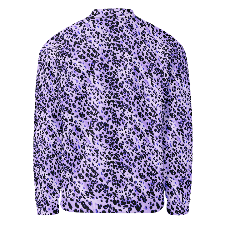 Purple Leopard Skin Bomber Jacket product image (2)