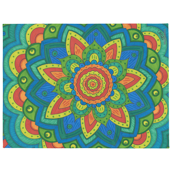 Orange Mandala Blanket product image (2)