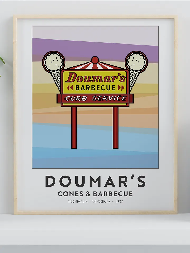 Doumar's Cones & Barbecue Art Print product image (1)