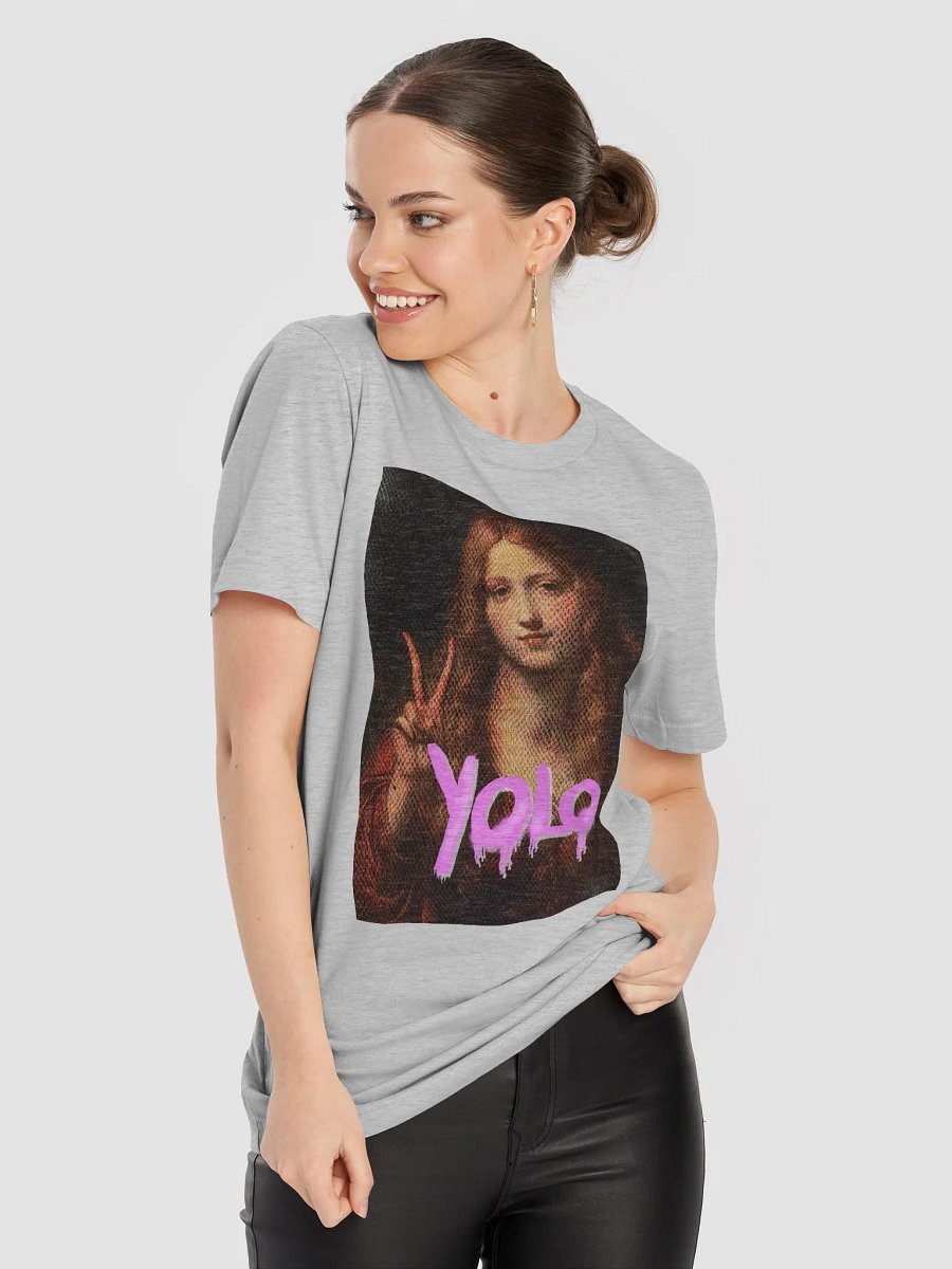 "YOLO" Peace Sign Renaissance Painting Meme T-Shirt product image (86)