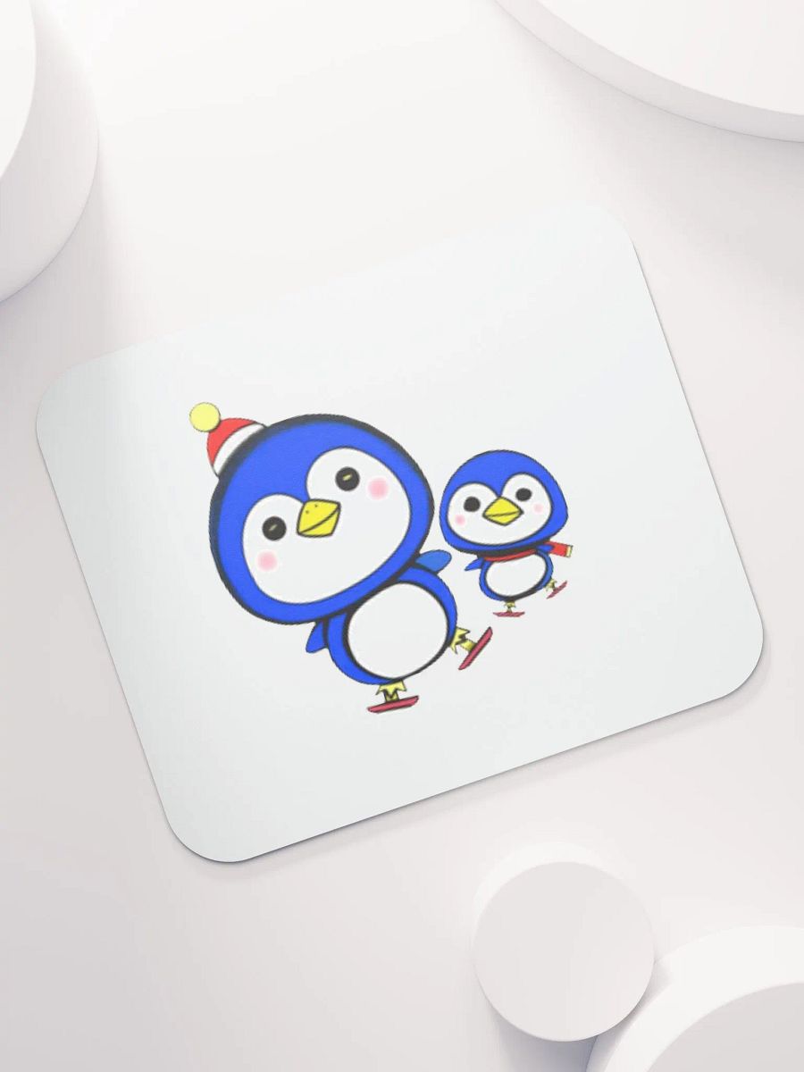 Festive Ice Skating Penguins Mouse Pad product image (7)