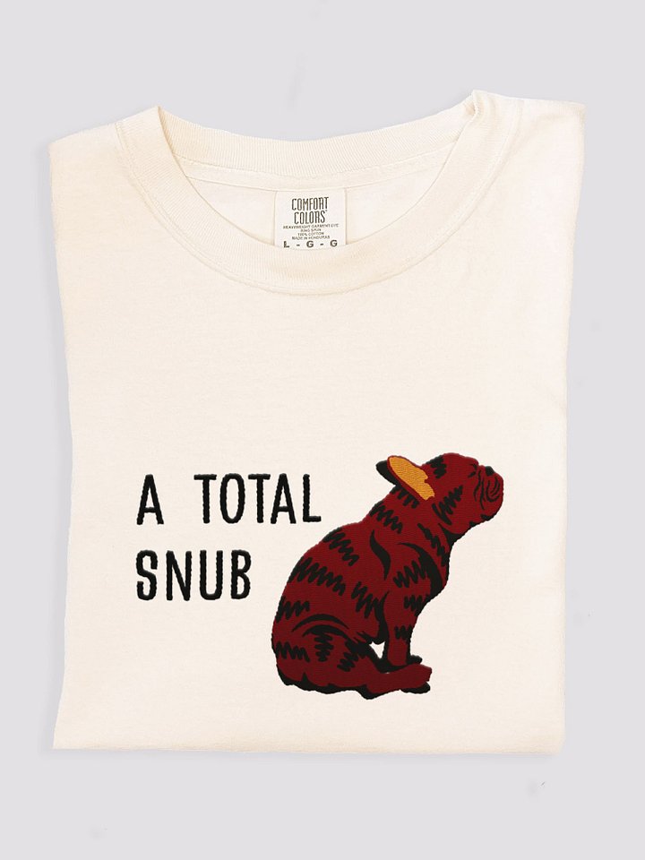 A Total Snub T-Shirt(Embroidered) of a French Bulldog(Brindle) product image (1)