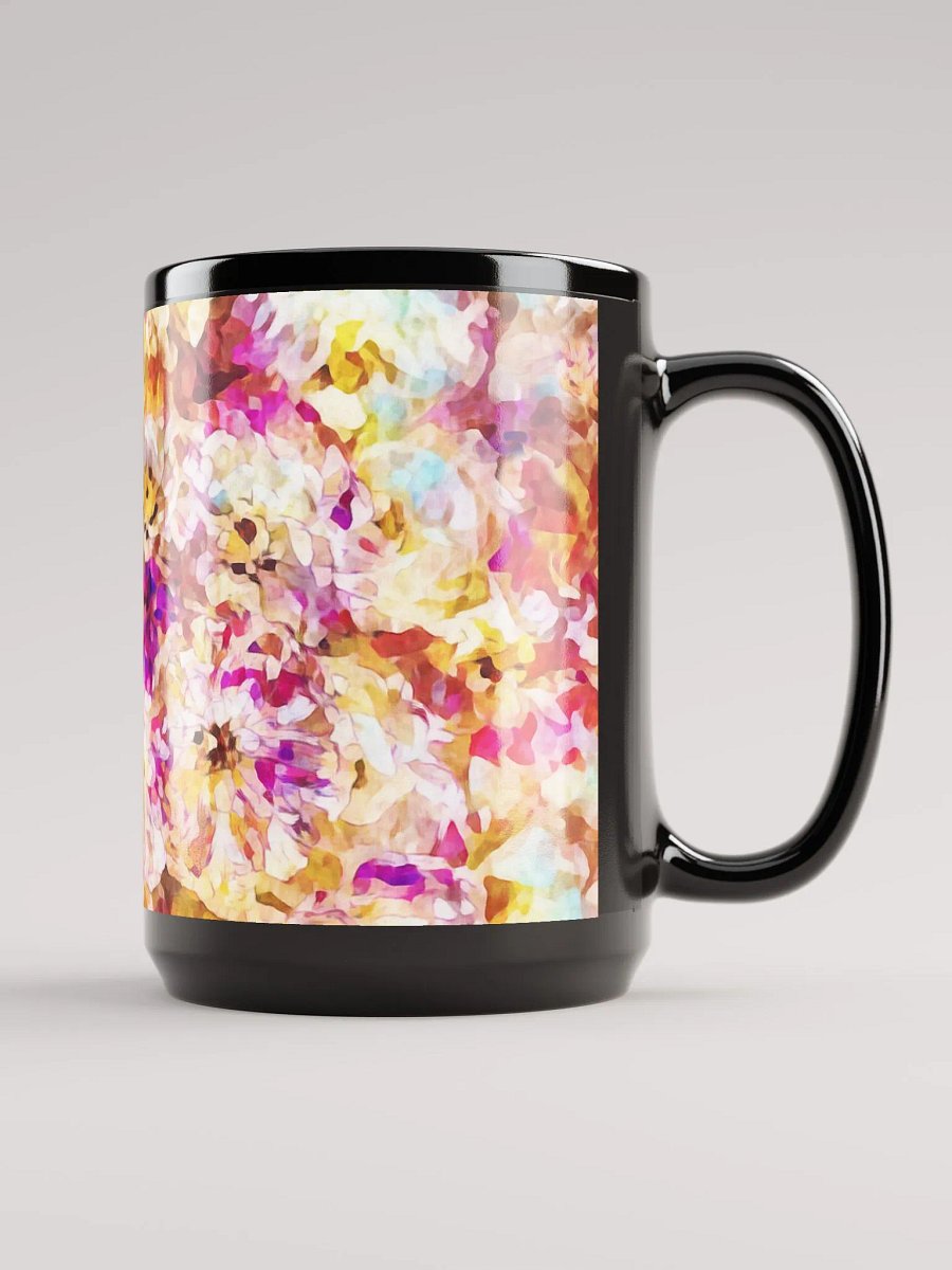 Abstract Graphic | Black Coffee Mug | Petite Roses Floral product image (3)