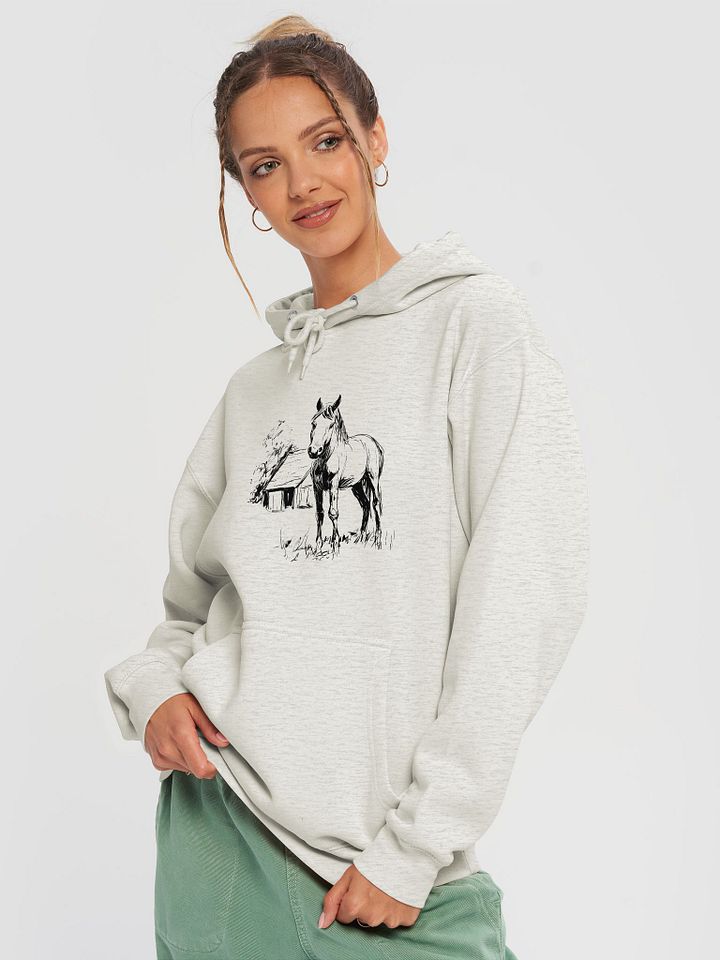 Pasture Morning – Horse & Barn Heavyweight Hoodie product image (7)