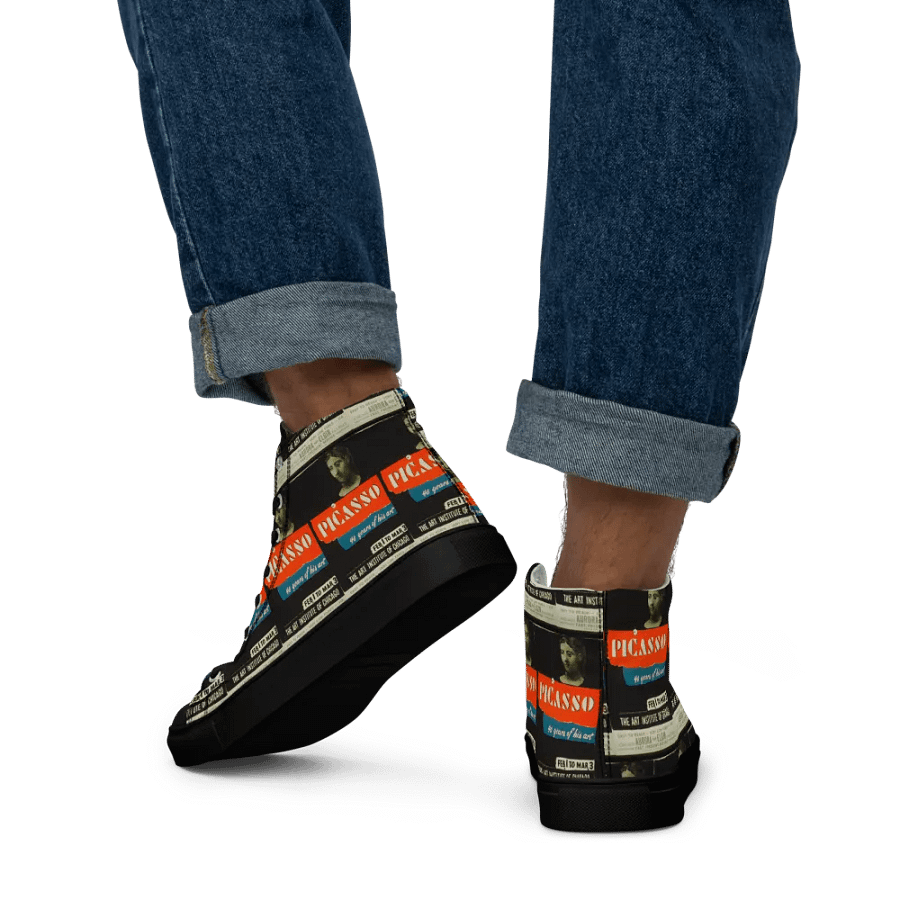 Picasso Art Poster Men's Canvas High Tops product image (7)