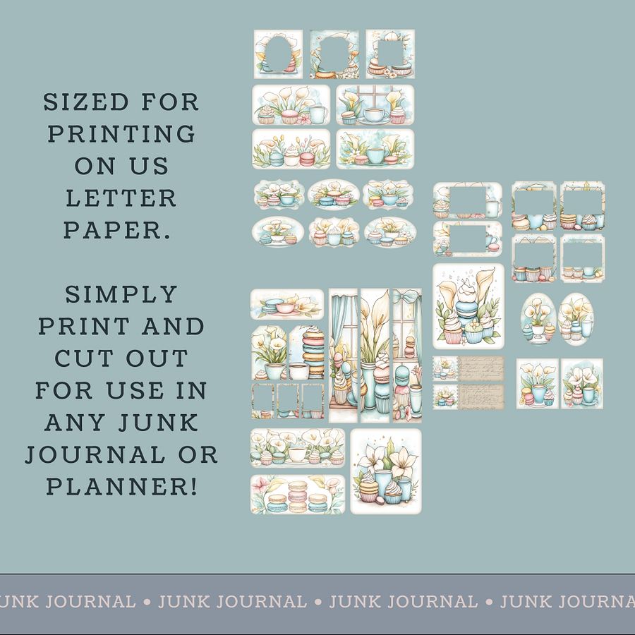 Macaron Lillies - Printable Ephemera Set 1 V6 product image (3)