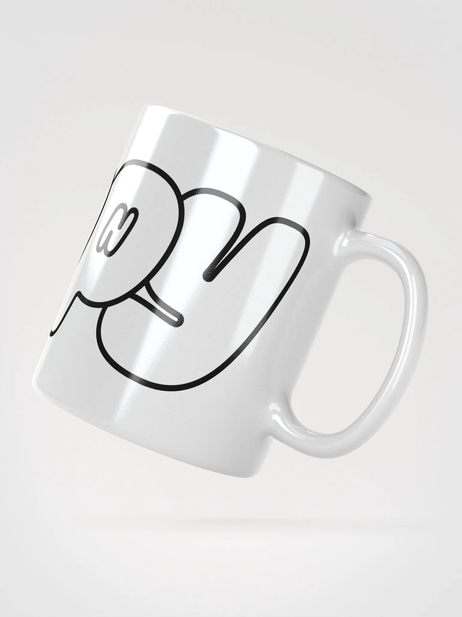 HAPPY White Glossy Mug product image (2)