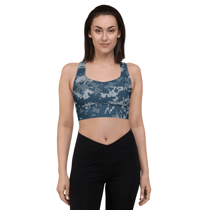 U.S. Navy Camouflage Longline Sports Bra product image (1)