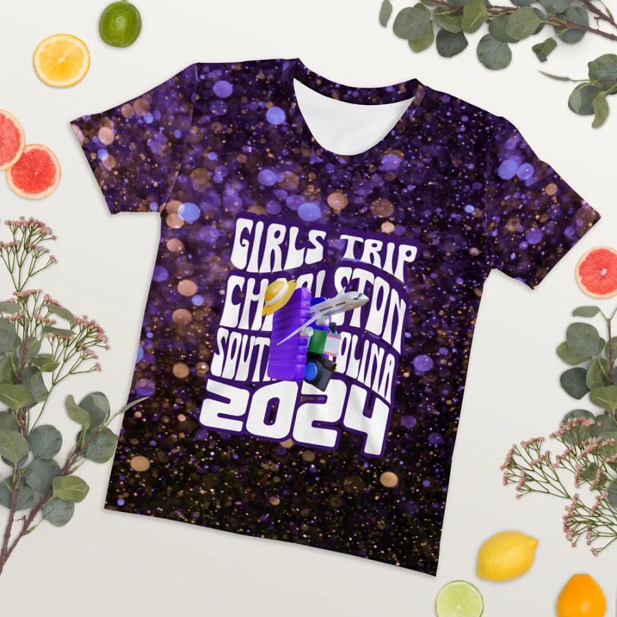 Girls Trip Charleston Sc 2024 All Over Print T-shirt product image (7)