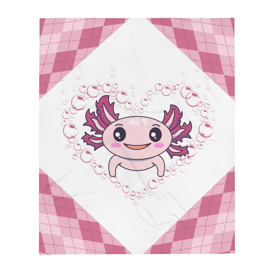 Pink And White Axolotl Blanket product image (1)