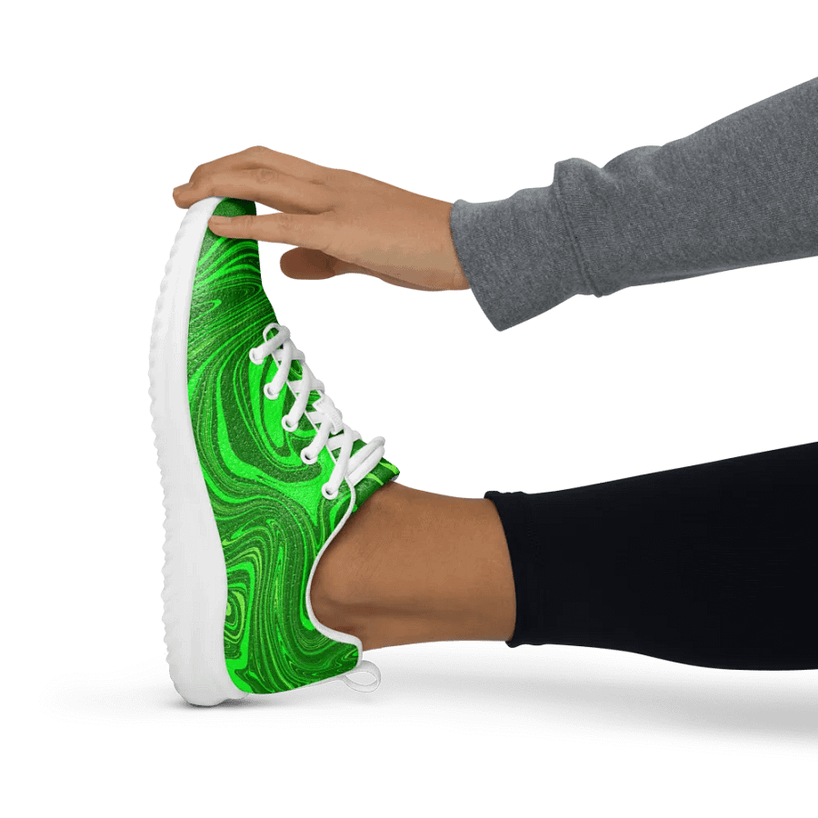 Women's Athletic Shoes - Different Shades of Green Digital Fluid Art product image (7)