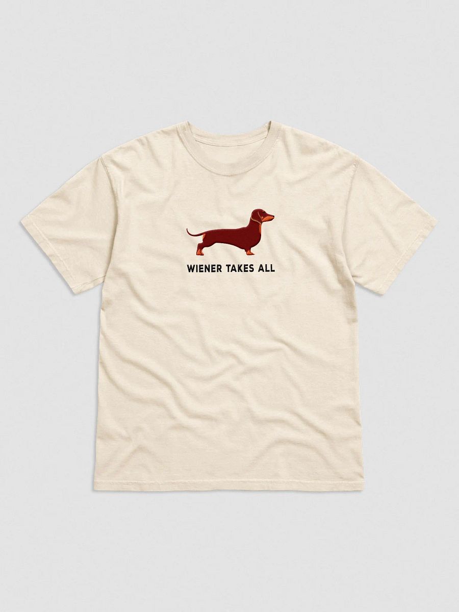 Wiener Takes All T-Shirt(Embroidered) of a Dachshund(Red) product image (4)