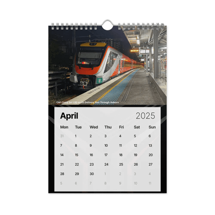 Sydney Trains Vlogs 2025 Calendar product image (2)