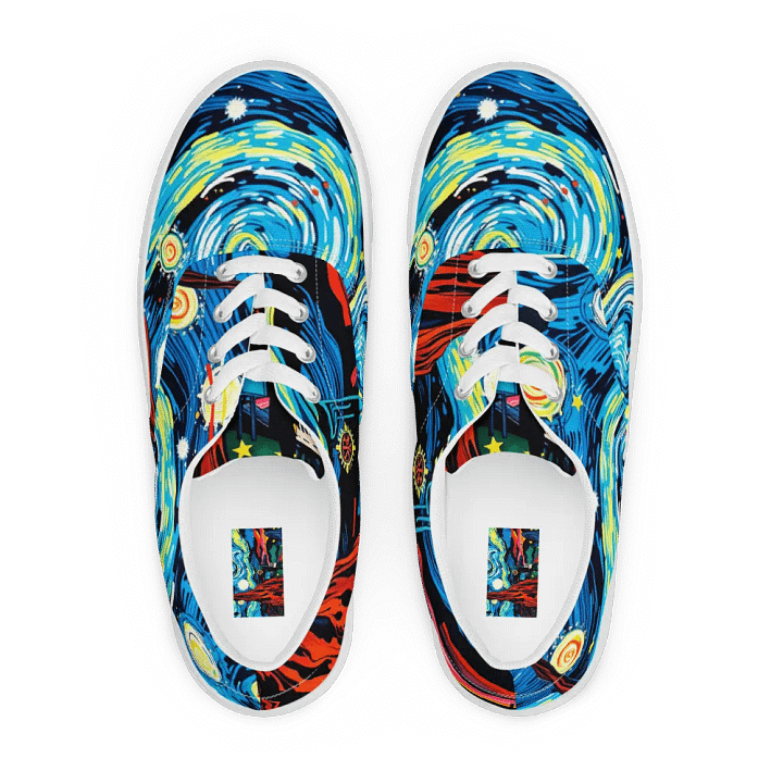 Starry Night Swirl Women's Canvas Shoes product image (1)