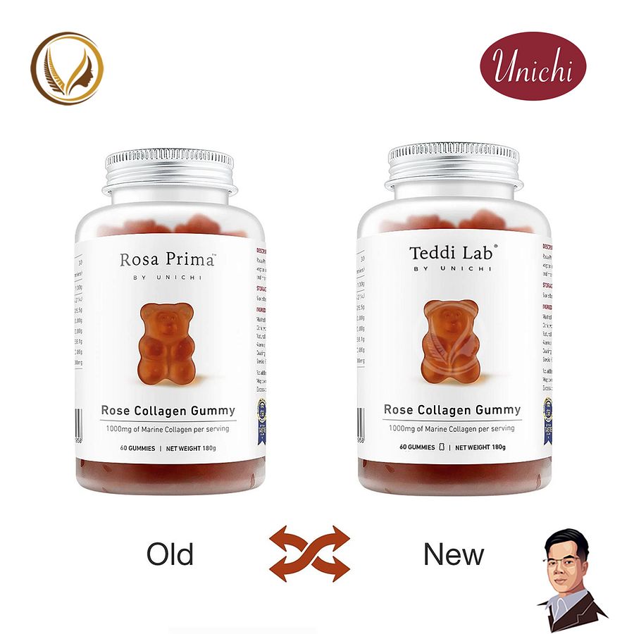 Kẹo dẻo collagen hoa hồng Unichi Rose Collagen Gummy 60 viên product image (2)