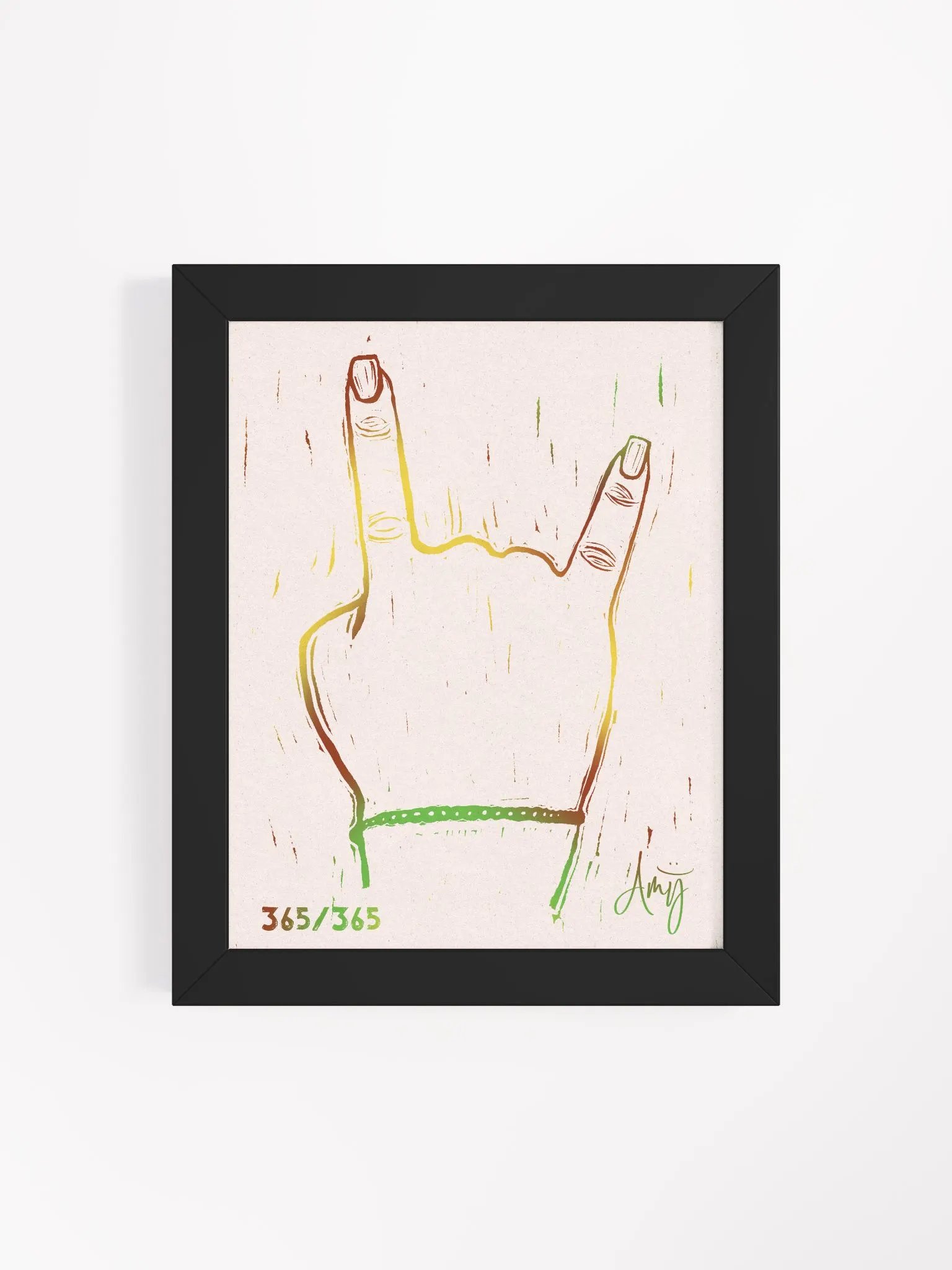 Linocut Rock On Art product image (27)
