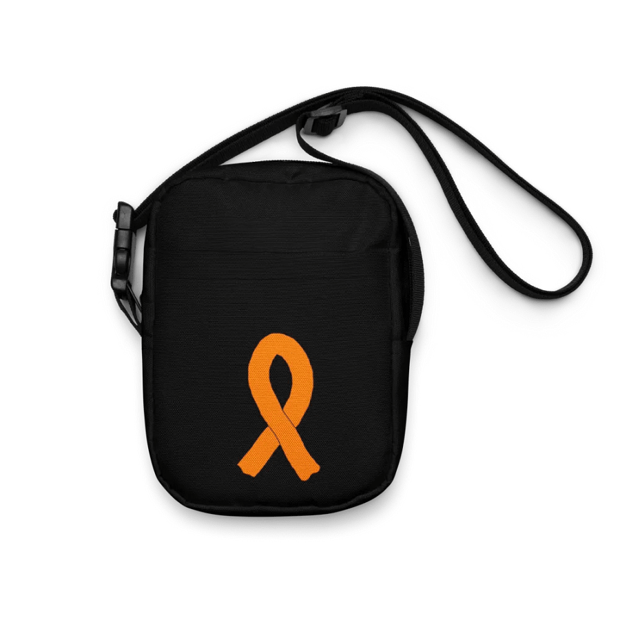 Utility Crossbody Bag - Black - Cancer Awareness Orange Ribbon product image (7)