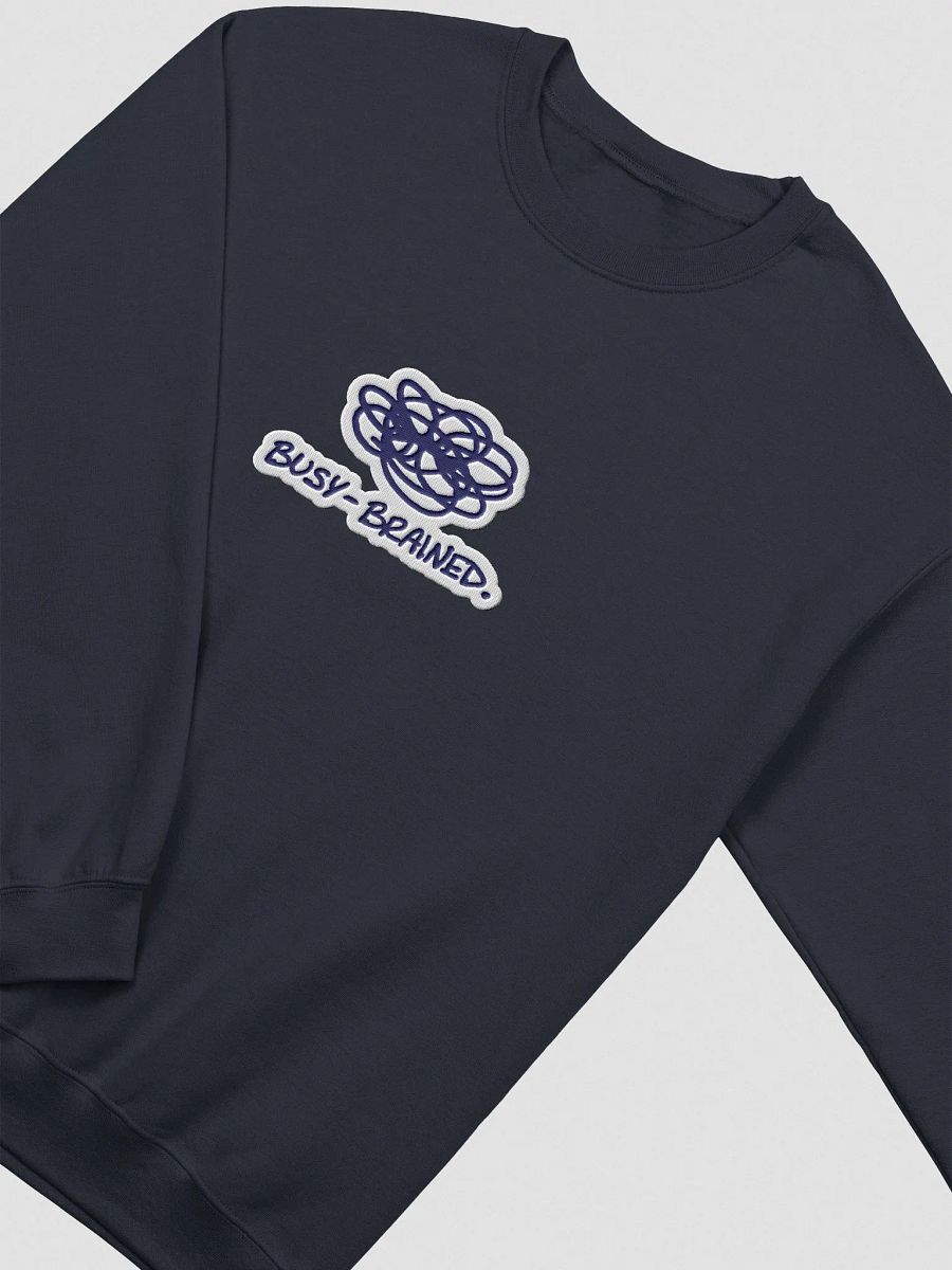 BUSY-BRAINED. (lg. navy bubble design) embroidered crewneck product image (18)