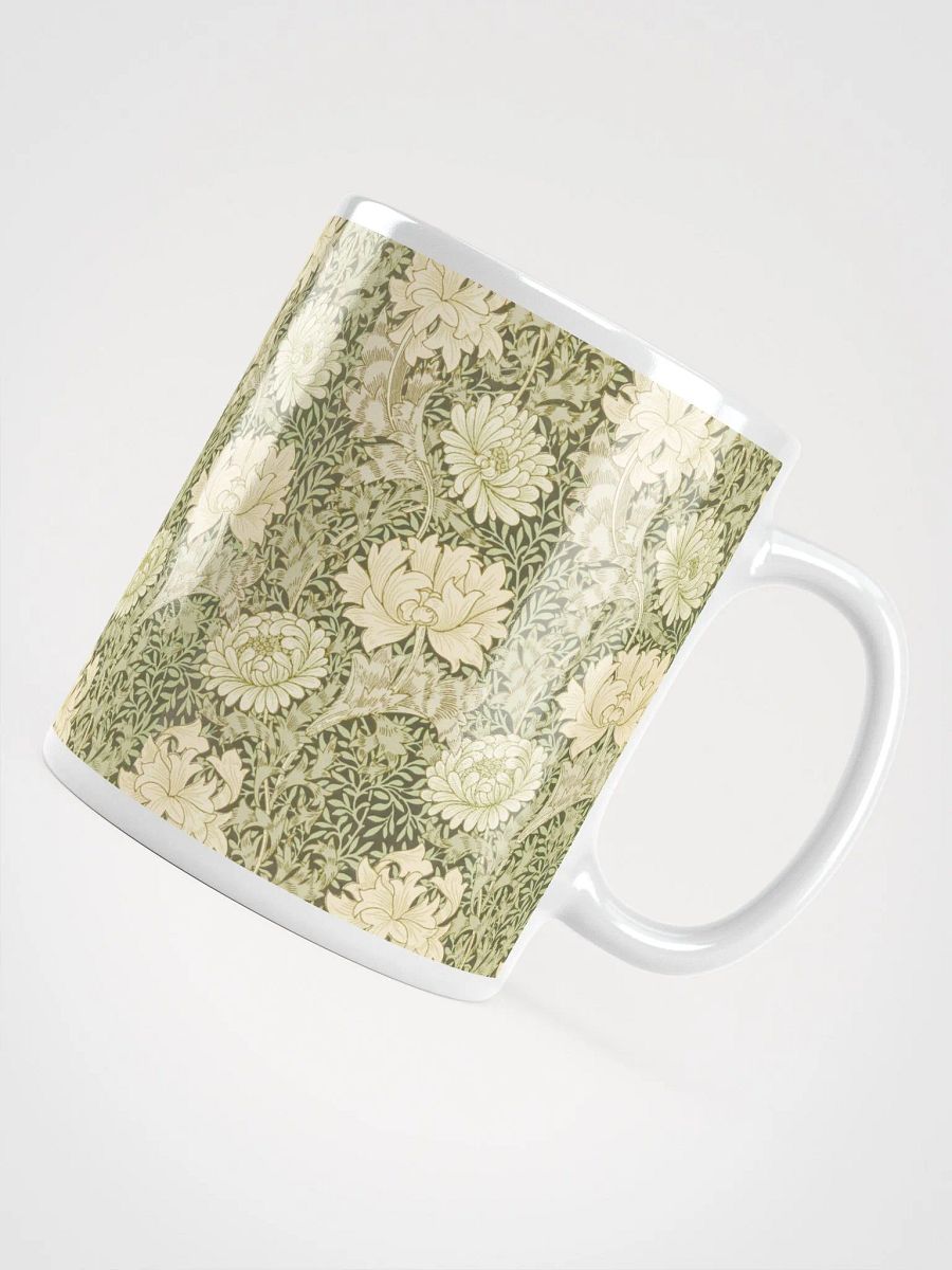 Chrysanthemum Pattern White Glossy Mug product image (4)