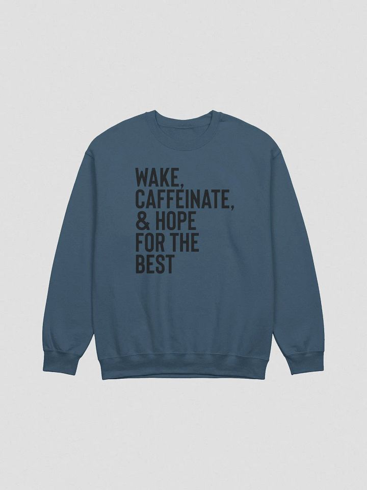 Wake & Caffeinate Pullover (Black) product image (6)